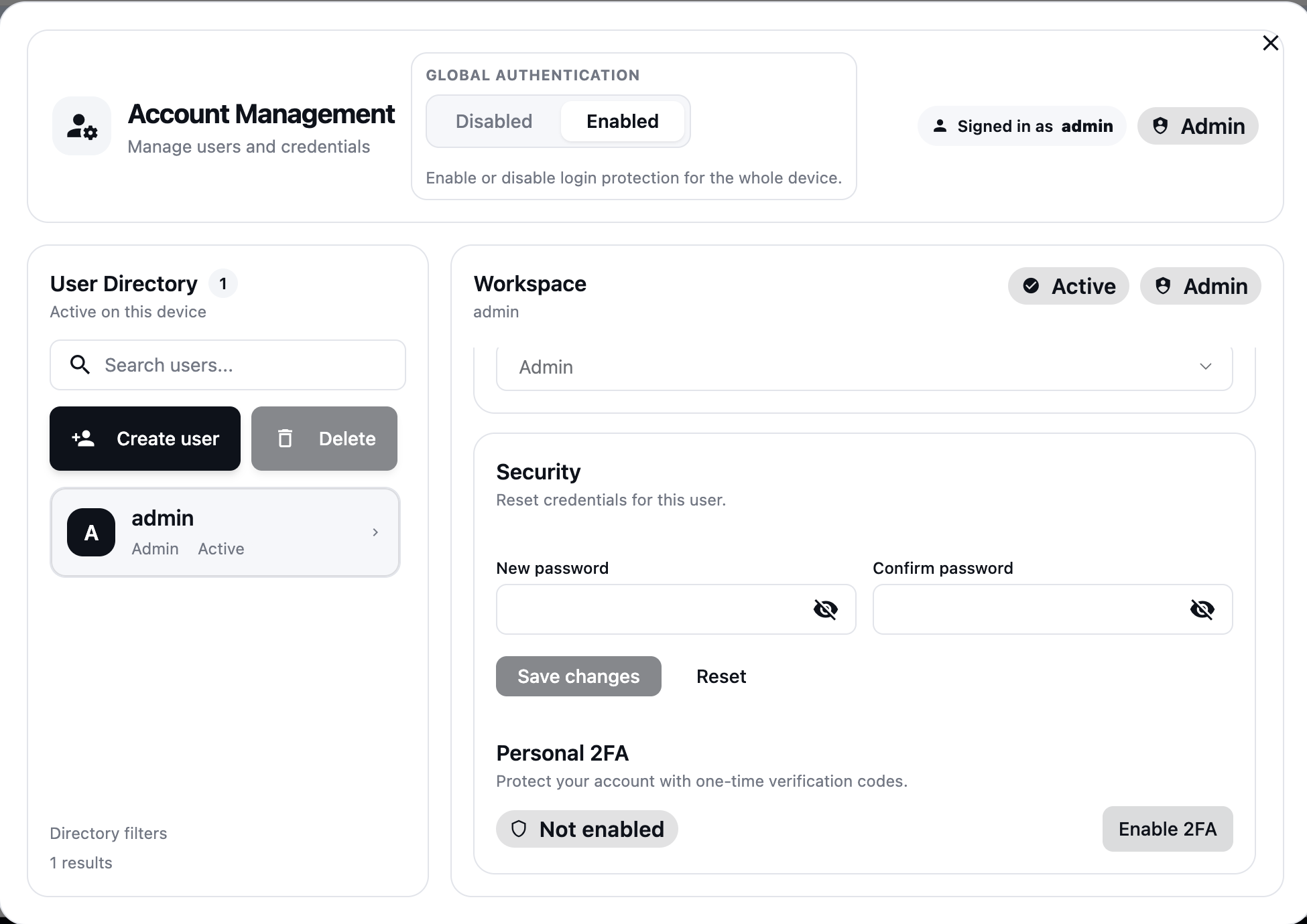 Account manager & system upgrade
