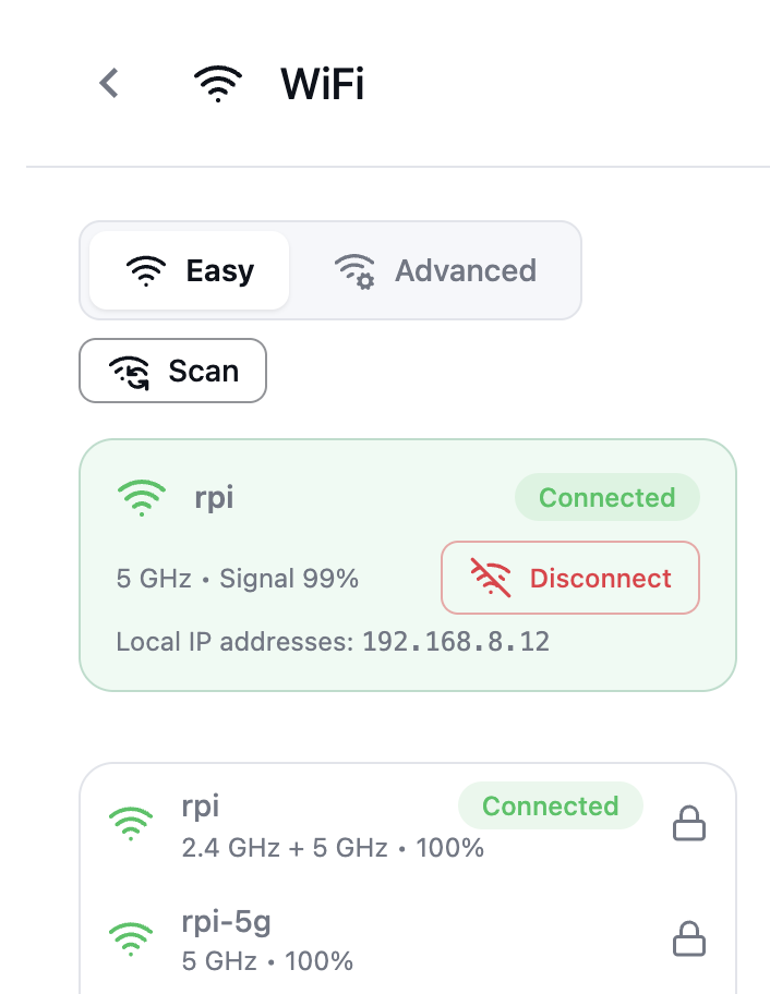 Wi-Fi settings